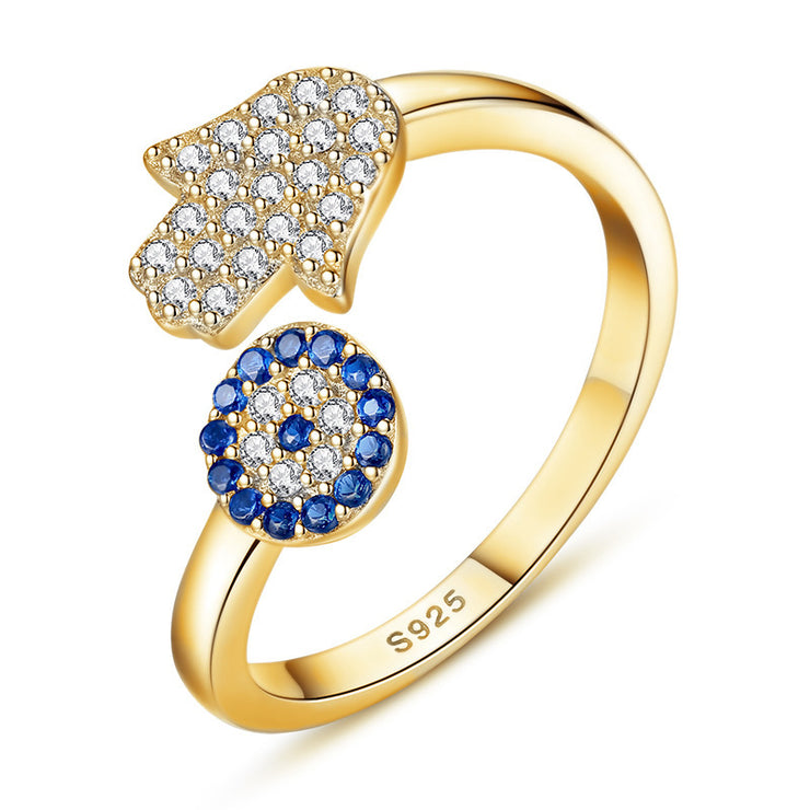Sterling silver palm ring