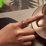 925 Sterling Silver Bow Open Ring