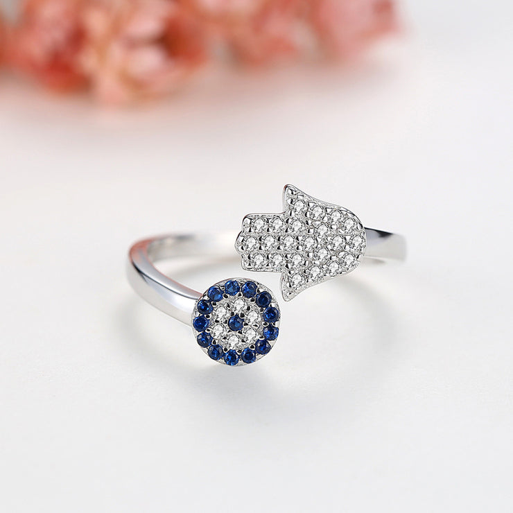 Sterling silver palm ring