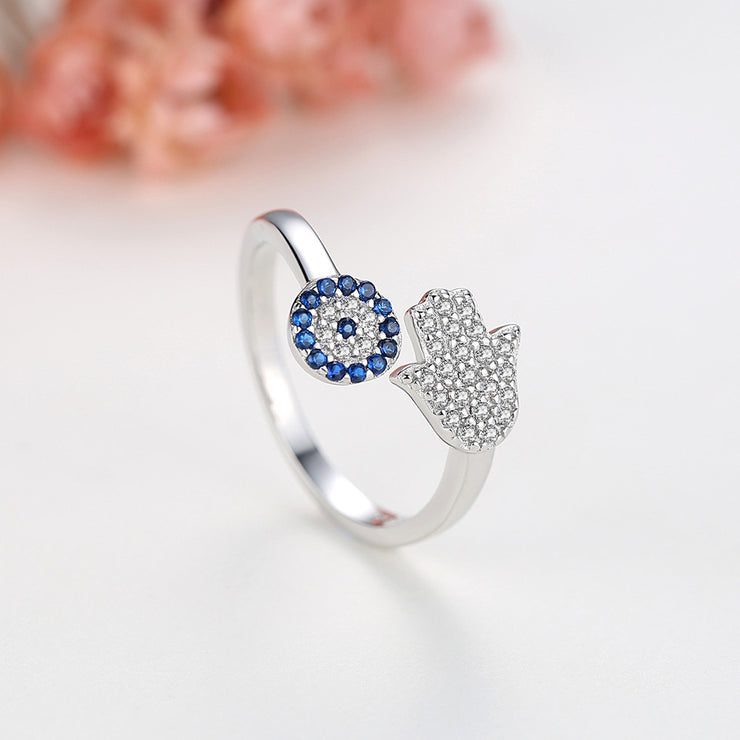 Sterling silver palm ring
